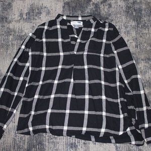 Black and White Plaid Pullover
